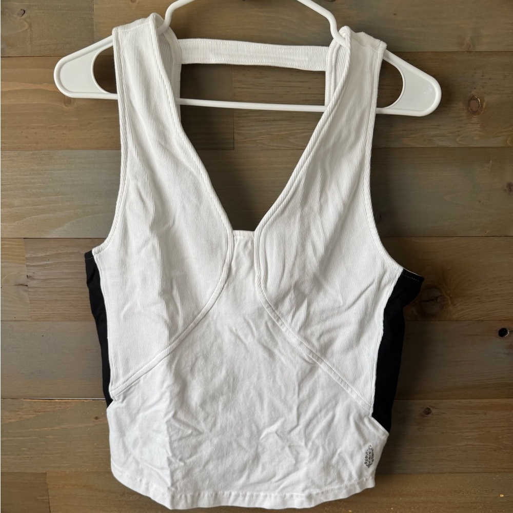Cream Asymmetrical Cut Out Fitted Tank Top